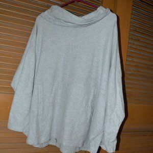 Olivia Sky Gray Soft Fuzzy Turtleneck Sweater 2X